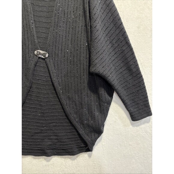 Ralph Lauren Black Label Cardigan Beaded Sweater Art Deco Clasp Women's Large - Picture 6 of 16